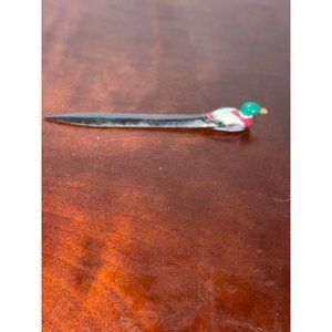 DAKIN & CO 1986 San Francisco Letter Opener Wood Carved Duck Handpainted